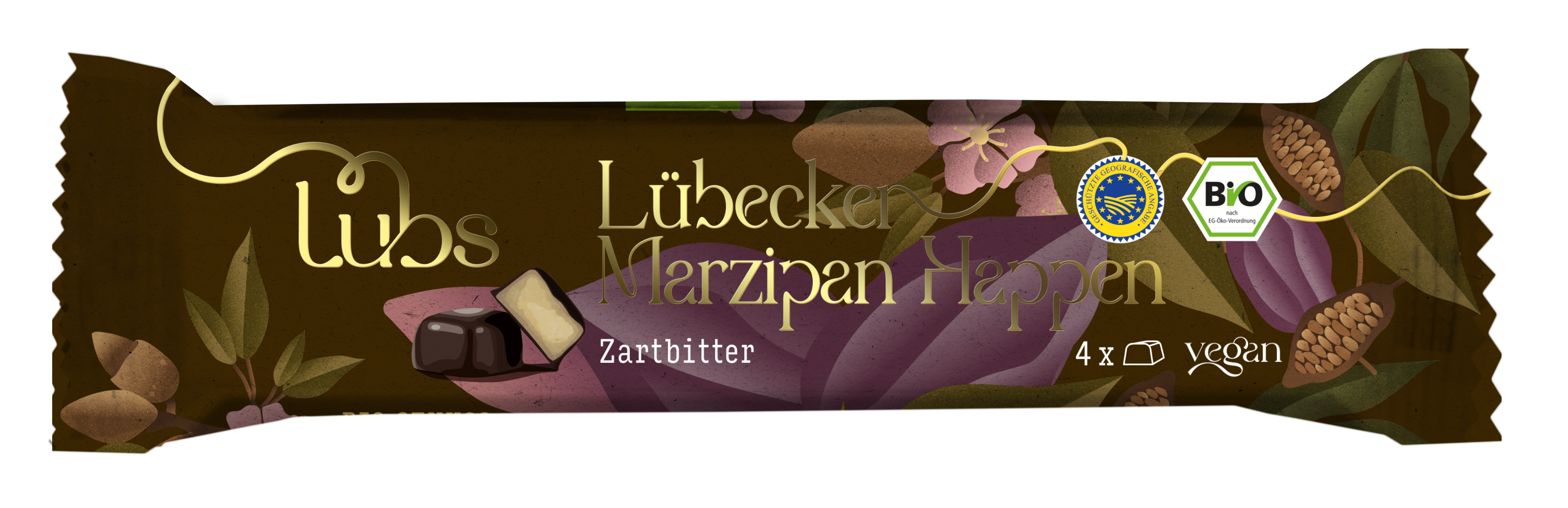 Lübecker Marzipanhappen Zartbitter